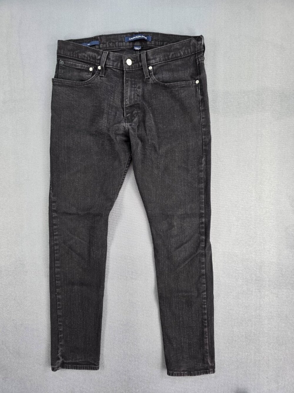 Calvin Klein Jeans Men's 32x32 Skinny Fit Washed Black Denim Jeans - Picture 1 of 9